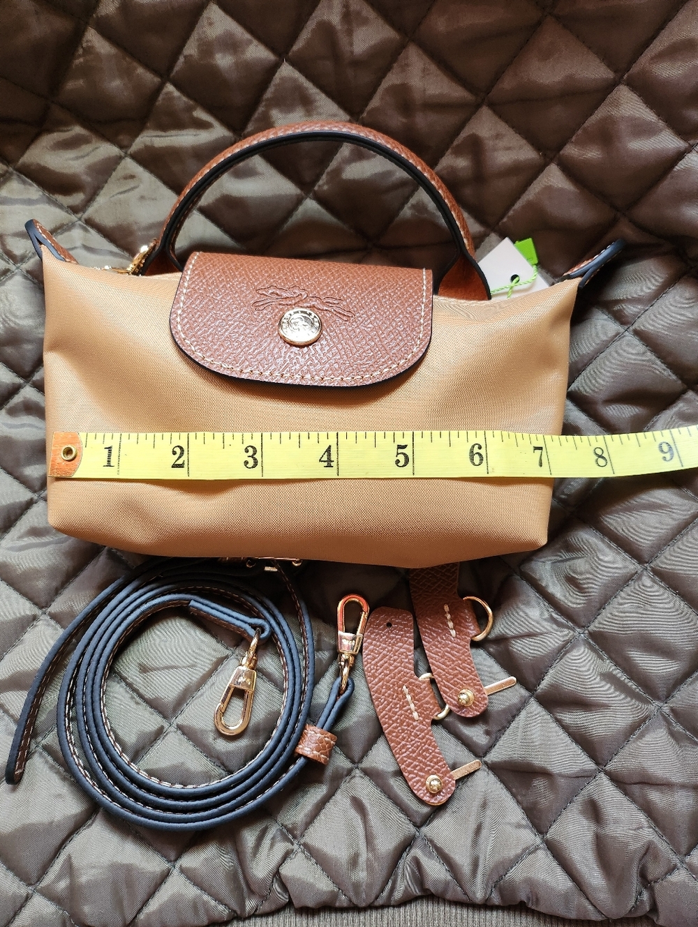 Longchamp Chocolate BROWN Mini Bag with Removable Strap NWT - Picture 5 of 5